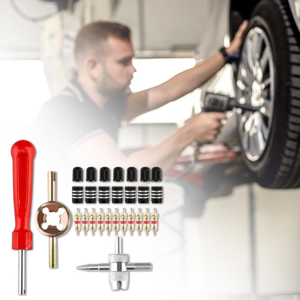 Slotted Handle Tire Valve Stem Core Remover Tire Valve Core Removal Tools Kit Valve Core Wrench Set Auto Motorcycle Accessories China Mainland