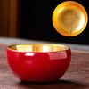 Konoha Iron Tire Gilded Blue Red Master Ceramic Tea Set Tasting Noble Gold Cup Handmade Jian Zhan