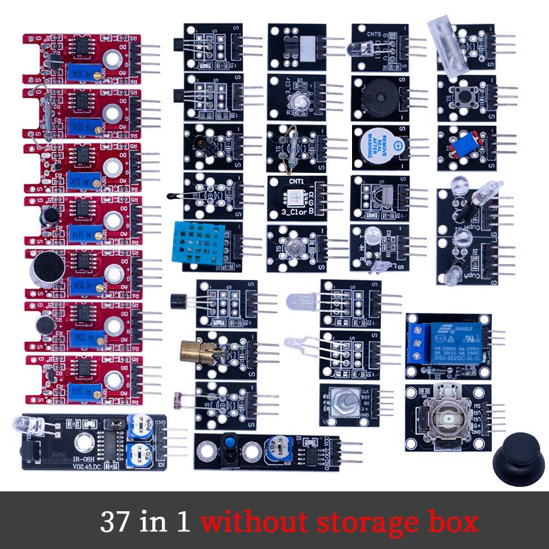 LIZAO 37/45 in 1 Sensor Kit, Assorted Sensor Modules Compatible with Arduino for DIY & Educational Projects