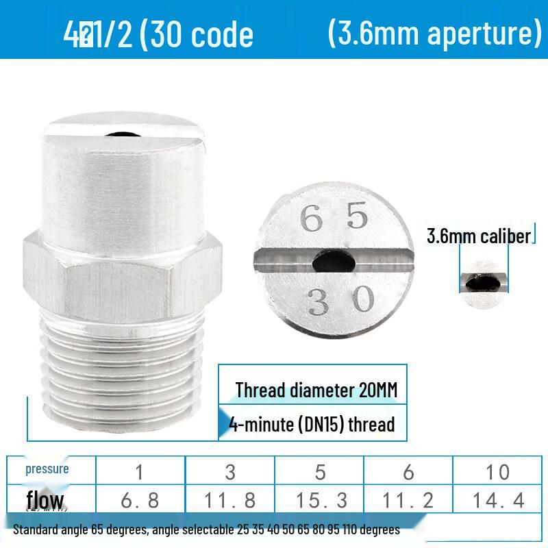 Stainless Steel High-Pressure Atomizing Nozzle CN plug (adapter included)