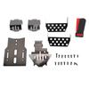 RC Chassis Armors Set Stainless Steel Black Chassis Armor Axle Protector Skid Plate for Traxxas
