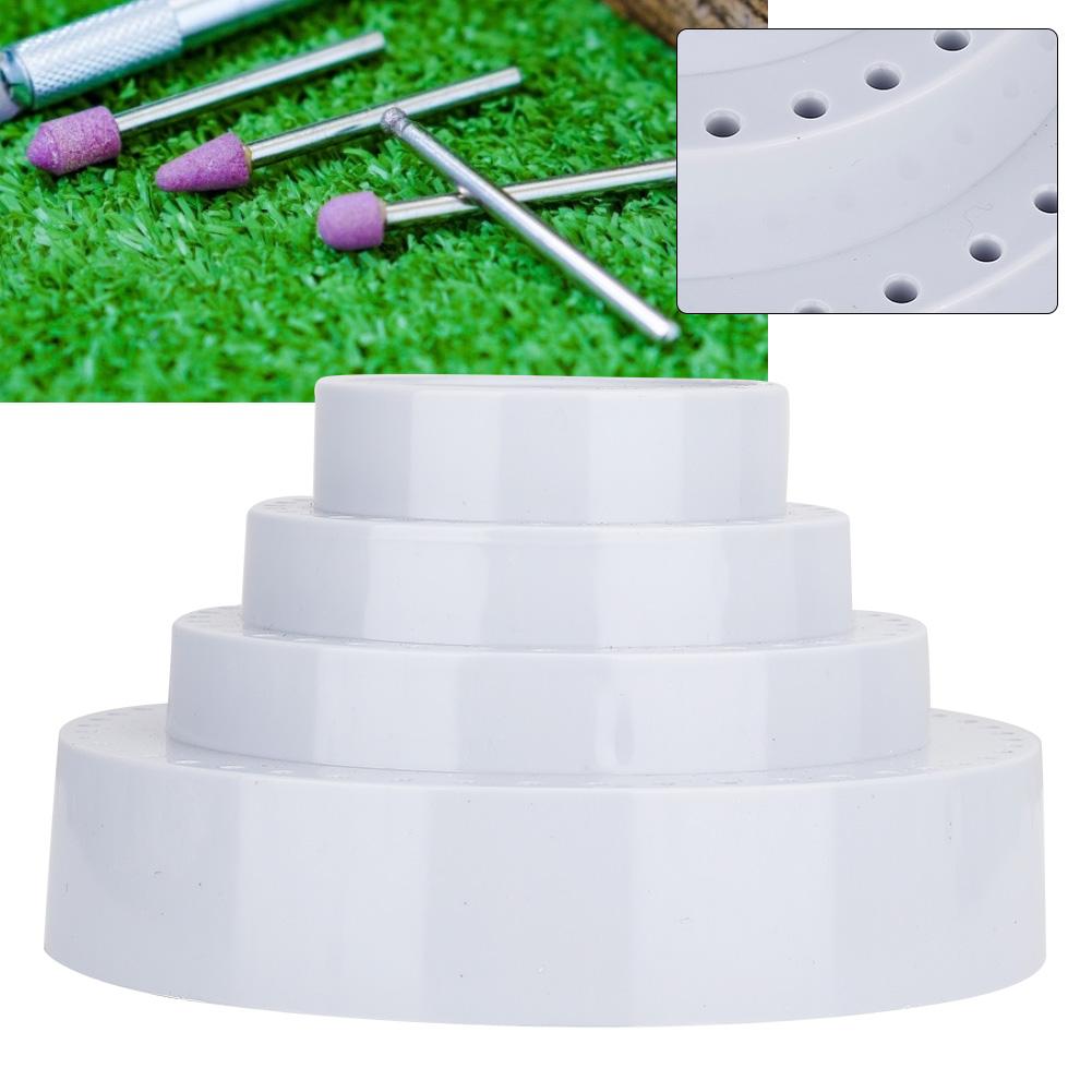 Rotating Round Shape Drill Bit Storage Case Grinding Tool Tip Stand Organizer