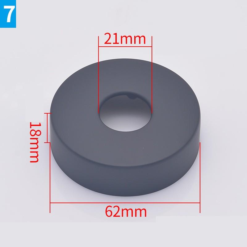 2PCS Black Stainless Steel Water Pipe Wall Covers Shower Chrome Finish Faucet Decorative Cover Kitchen Bathroom Accessories