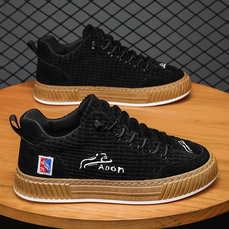 Plátěné pánské boty jarní všestranné manšestrové ležérní plátěnky pánské nazouvací boty pánské sportovní trendy boty s měkkou podrážkou pánské