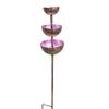 Metal Bird Bath Stake with Three Bowls for Garden Use, Rainwater Water Rest for Birds and Butterflies on Open Lawn