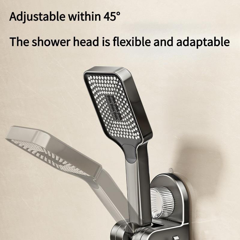 1PC Non-punching Shower Bracket Suction Cup Wall Hanging Bathroom Universal Adjustable Angle Strong Adsorption Quick Installation