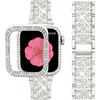 Bling Strap+Case for Apple Watch Band 40mm 44mm 41mm 45mm 42mm 46mm Women Jewelry Diamond Metal Bracelet iWatch SE 6 7 8 9 10