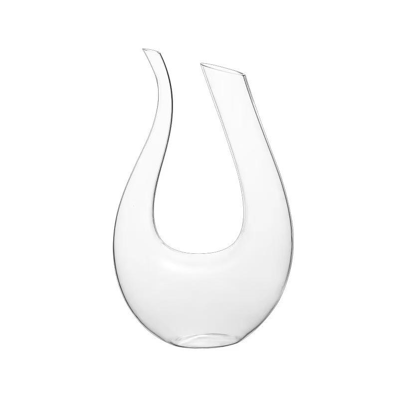 U-Shaped European Crystal Glass Red Wine Decanter