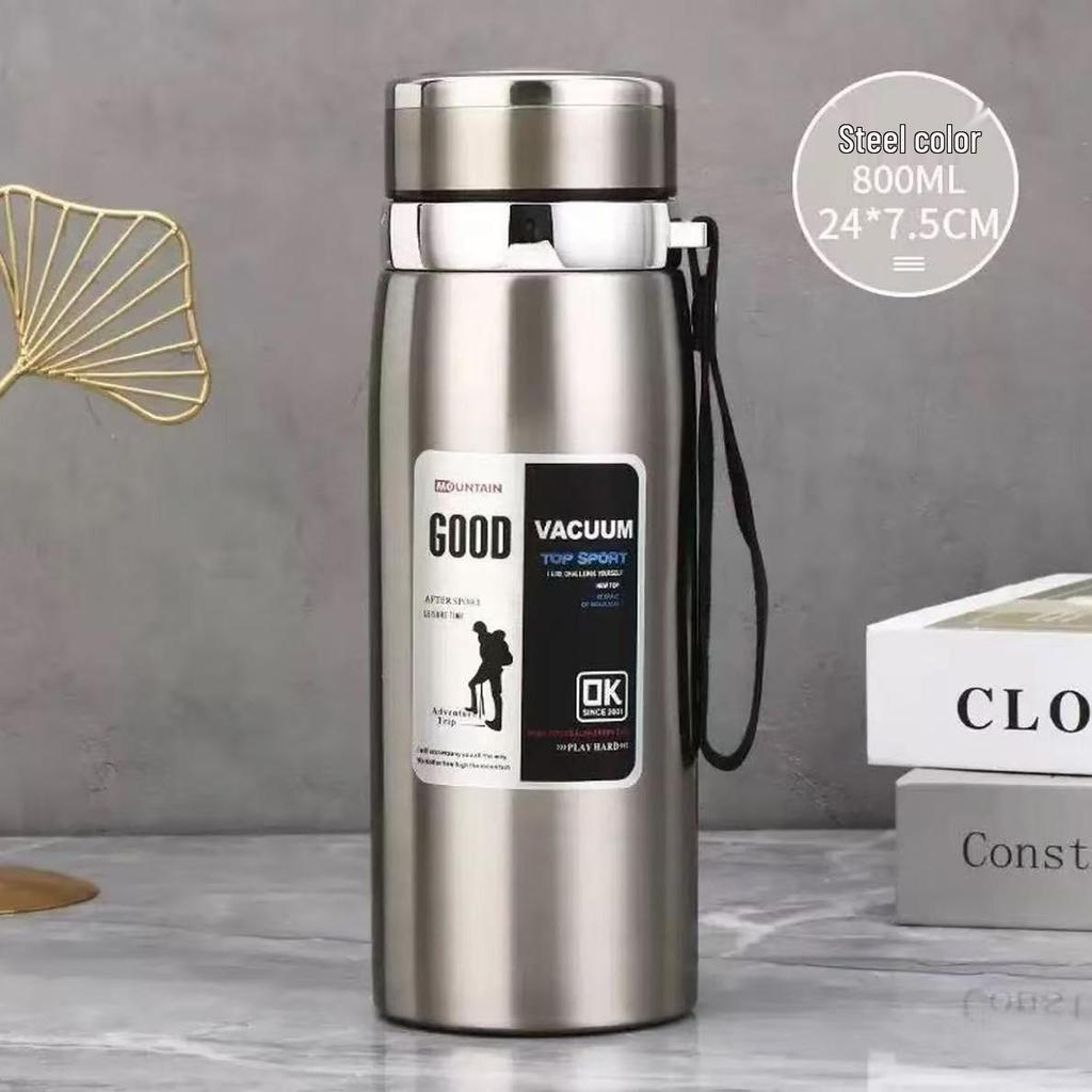 316 Stainless Steel Insulated Car & Travel Water Bottle with Tea Separator - Large Capacity