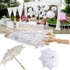 Embroidery Flower Girl Umbrella 26/31/43/53cm Kids Sun Umbrella  Bride Wedding Gift