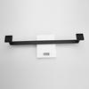 Matte Black Stainless Steel Bathroom Set: Towel Rack, Ring, Shelf, Paper Holder & Square Towel Bar.
