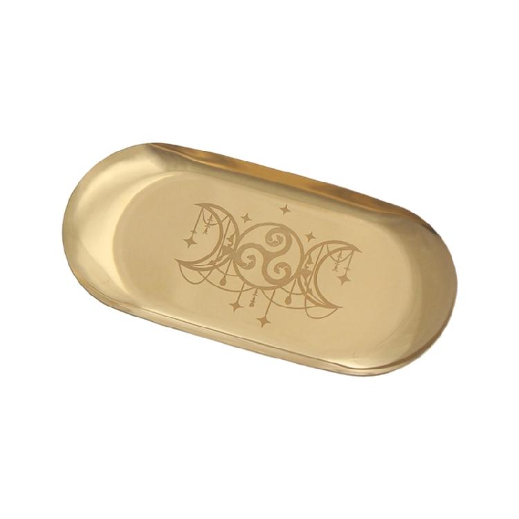 Pentacle Tray Jewelry Storage Tray Oval Tray Napkin Tray Candle Holder Tray for Coffee Table Room