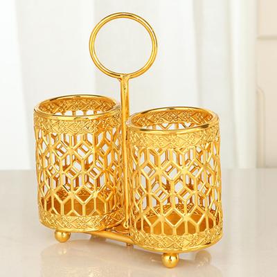 Chopsticks Holder Exquisite Space-saving Wrought Iron Hollow Design Utensil Caddy for Kitchen