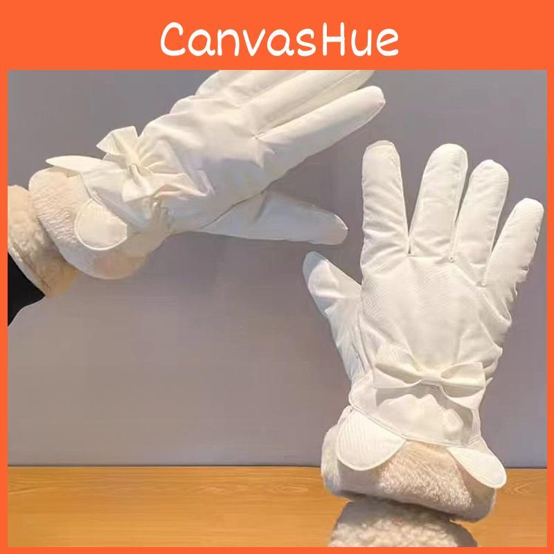 Winter Warm Touchscreen Gloves For Women With Thick Cotton Fleece For Cycling And Travel