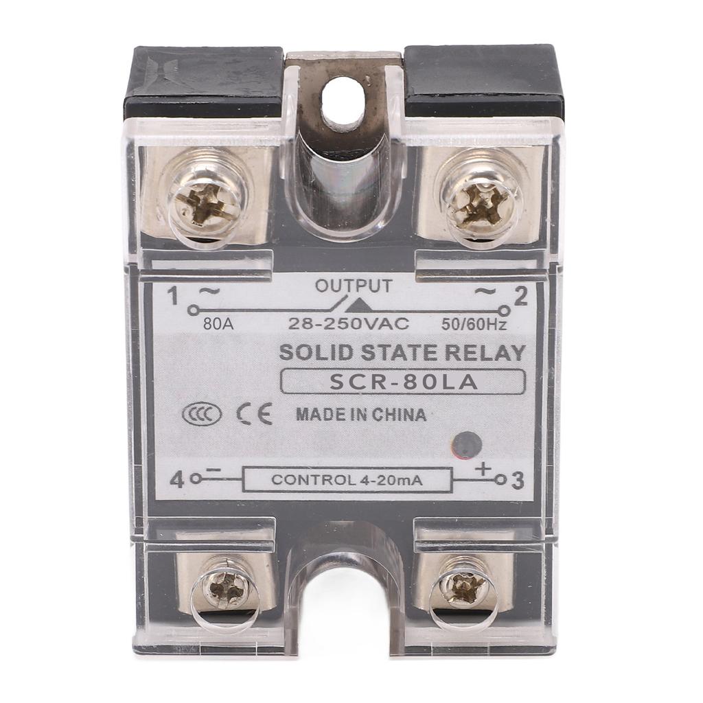 80A Solid State Relaismodul 4‑20mA Eingang Isoliertes Intelligentes Solid State Relaismodul 28‑250V AC