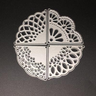 Four-sided Corner Pattern Metal Cutting Dies for Scrapbooking Embossing Stencils Card Making Craft Decor