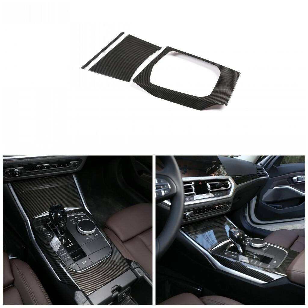 For BMW 3-Series G20 20 ABS Carbon Fiber Central Console Gear Shift Panel Trim