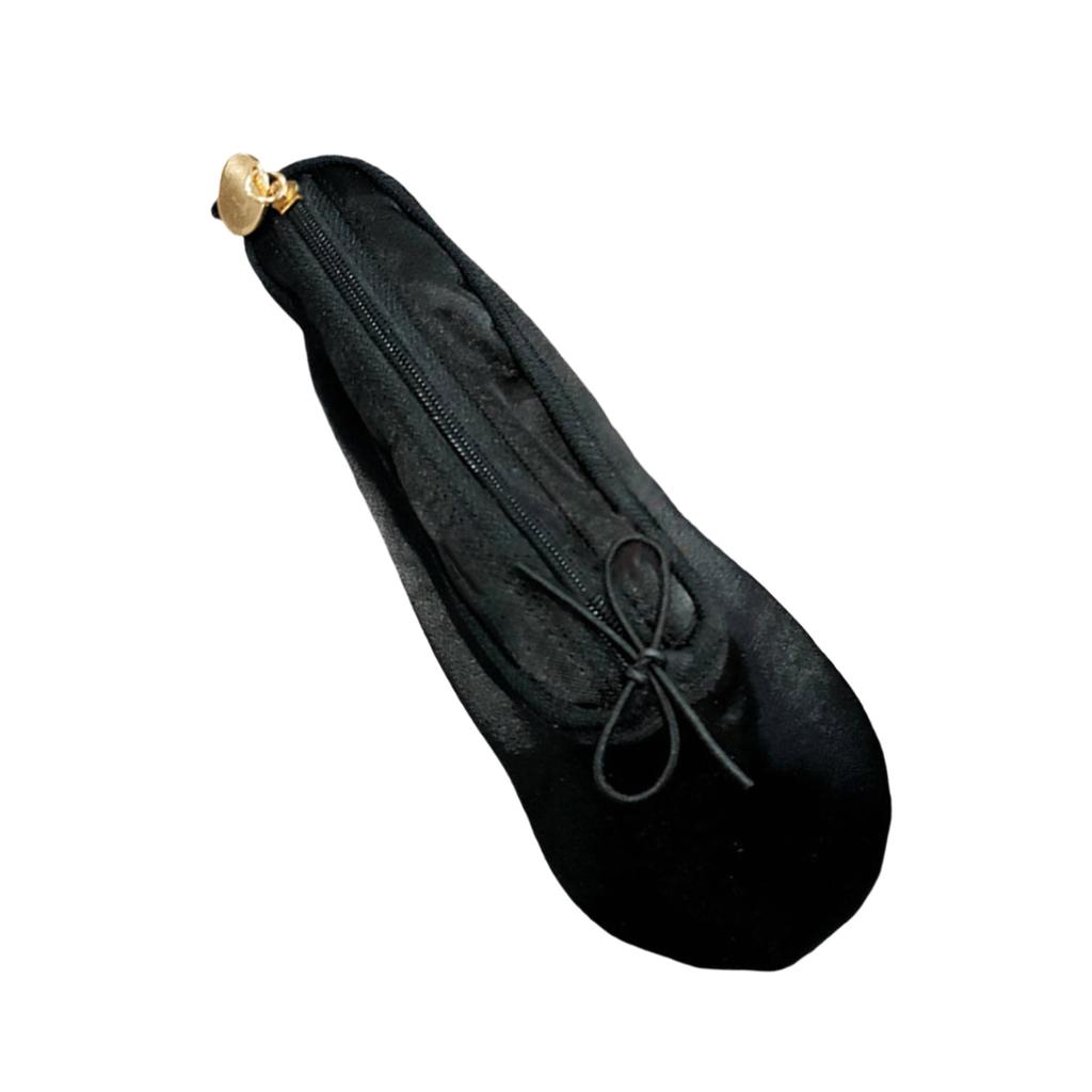 Ballet Shoe Makeup Bag and Pencil Case Fabric Texture Suitable for Students and Dance Lovers with Large Capacity Storage