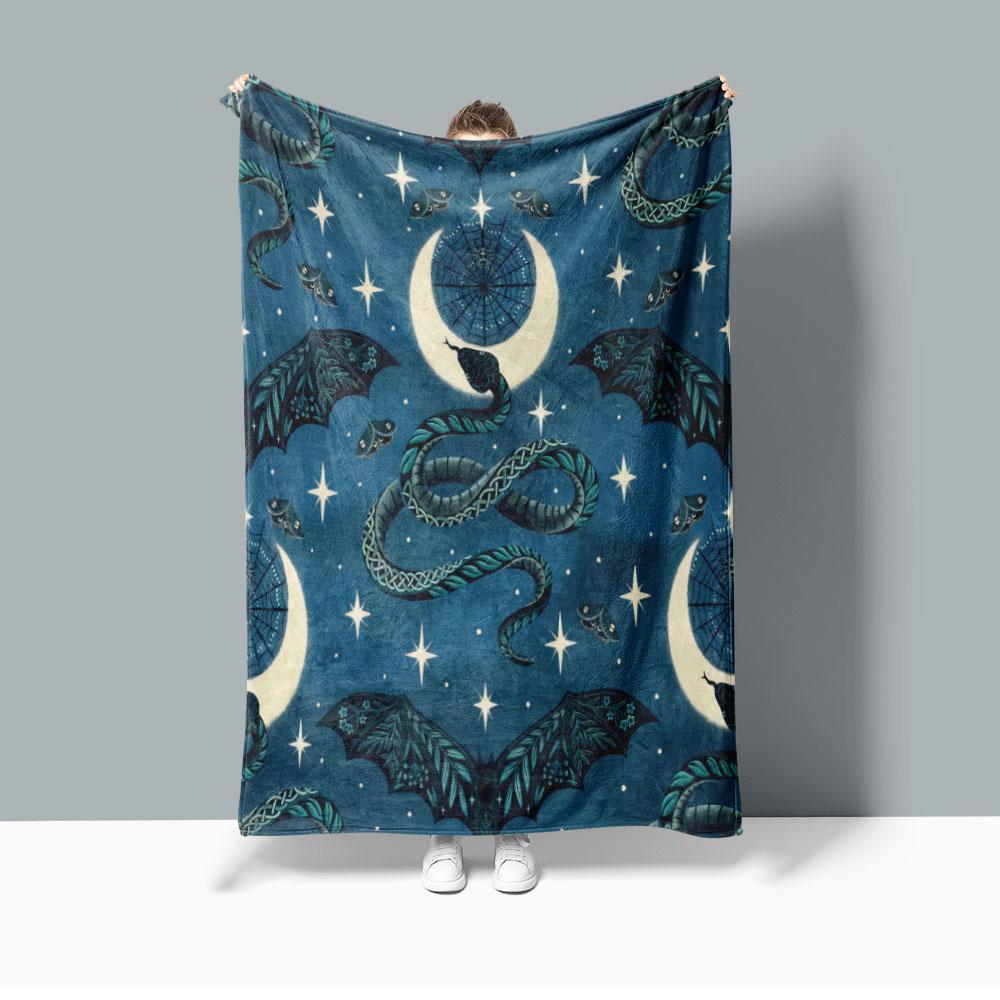 Haunted Mansions  Super Thick Vantage Purple Blanket Wearable Fleece Warm Blanket Cartoon Bedspread Comtom Acceptable