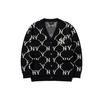 New MLB Mlb Old Flower Sweater Unisex Black 3AKTM0214-50BKS