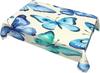 Blue Butterfly Rectangle Tablecloth - Watercolor Bright Colorful Tropical Morpho Butterflies Kitchen Dining Cover