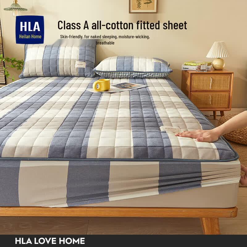 HILAN HOME Thickened Quilted Fitted Sheet