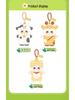 Trendy Enamel Doll Plush Toy Pendant - Cute Cartoon Animal Charm