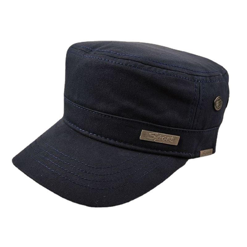 Wind flat top hat big head circumference military hat breathable men's hat casualfashiontrendyplus sizemen's hat