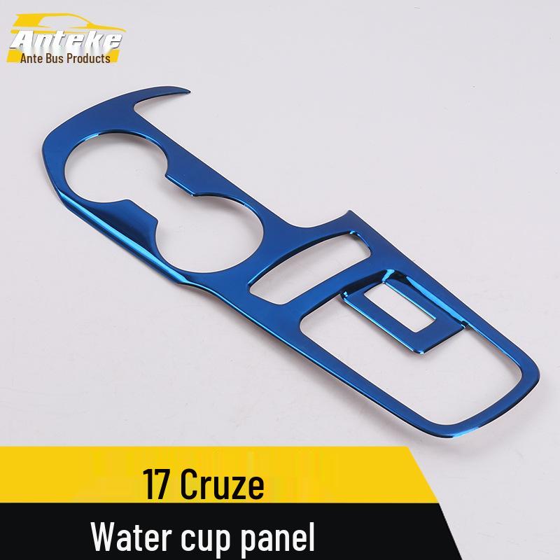 Kompatibel mit 17 Cruze Getränkehalter-Panel, Mittelkonsole und Armaturenbrett-Schalthebel-Zierrahmen.