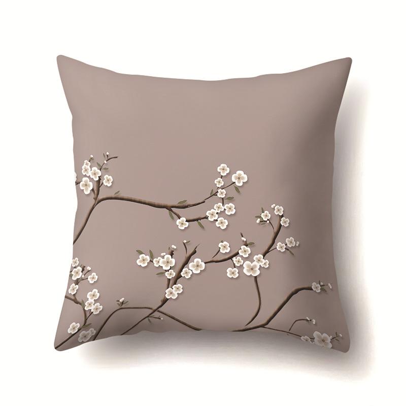 Geometric Branch Sofa Pillowcase Single-sided Office Cushion Cover Living Room Pillowcase Cycling Waist Pillowcase
