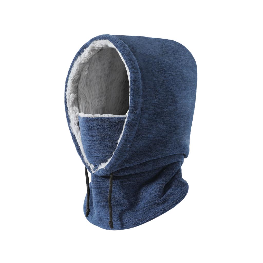 Warm hat, headgear, men's winter scarf, integrated hat, outdoor riding, ski mask, rabbit hair, cold-proof pullover hat.