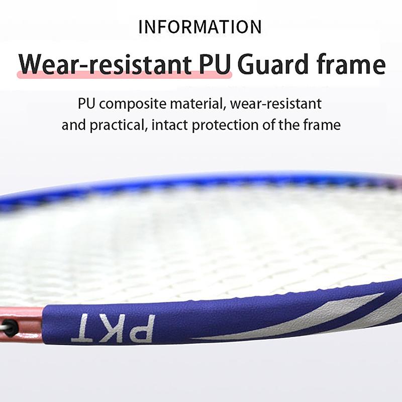 Autocolant de protecție pentru rachetă de badminton cu bandă anti-coliziune cu cadru complet, sârmă de protecție a capului rachetei