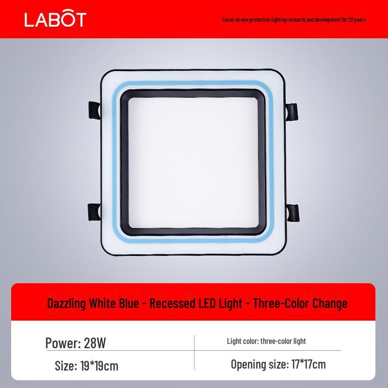 Large Recessed Square Downlight Panel with Honeycomb Design for Kitchen and Bathroom Ceilings (2020 Model)