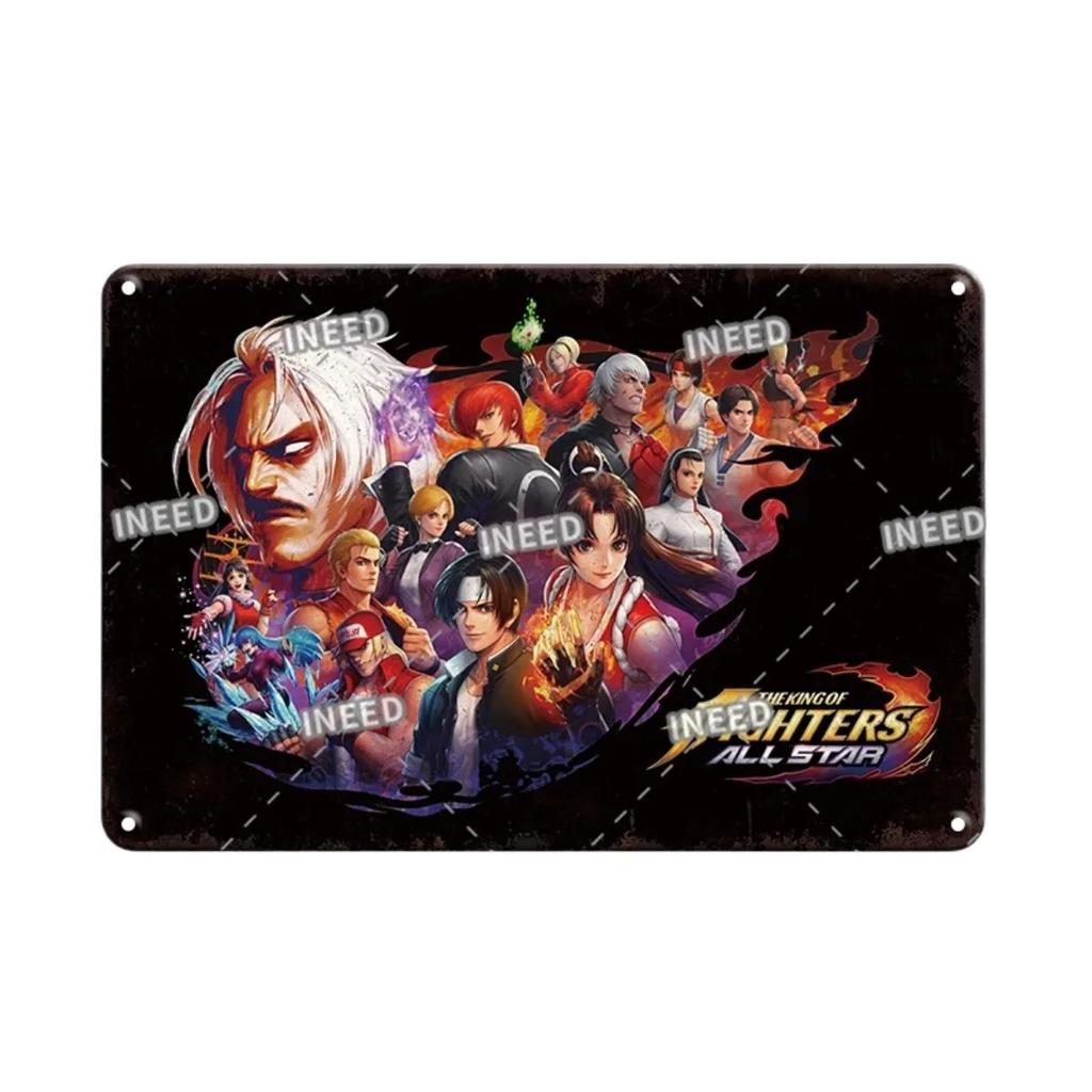 Vintage King Of Fighters Metal Tin Sign Classic KOF Game Poster Retro Gamer Room Decor Wall Art Plaques for Home Decor
