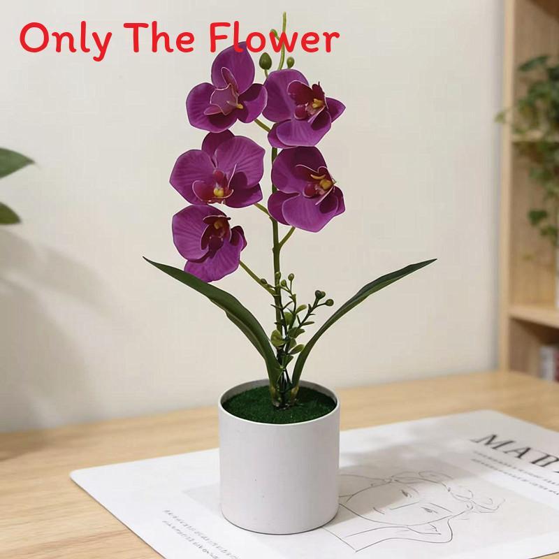No Ip Artificial Orchid Plant With Plastic And Soft Gel For Home Decor And Photography Props