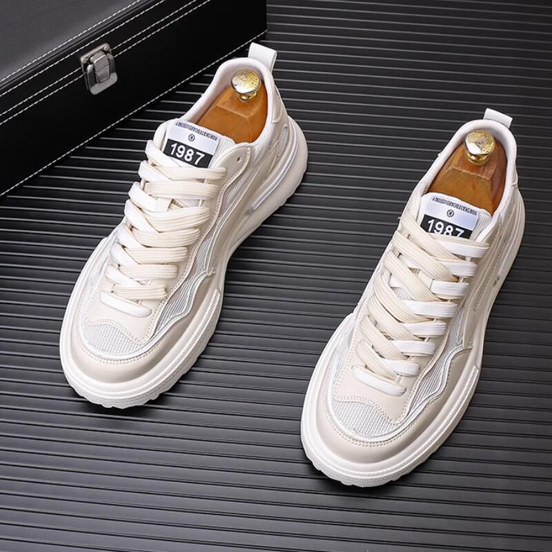 New summer breathable thin mesh running men's thick sole sports casual shoes  daddy shoes Zapatos Hombre a17