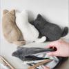 Kawaii Plush Cat Shaped Pen Bag With Soft Touch Cute Lightweight Large Capacity Stationery Storage Pen Bag Multi-purpose Storage