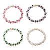 Fashionable Cubic Zirconia Stones Wristchain Adjustable Chain Bracelet Colorful Simulated Gemstones Bangle For Ladies