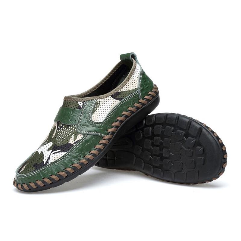 

Fashion 2025 Summer Shoes Mens Loafers Breathable Mesh Flat Non-slip Fashion Brand Male Footwear Green Blue Brown Plus Size 46 D512 46