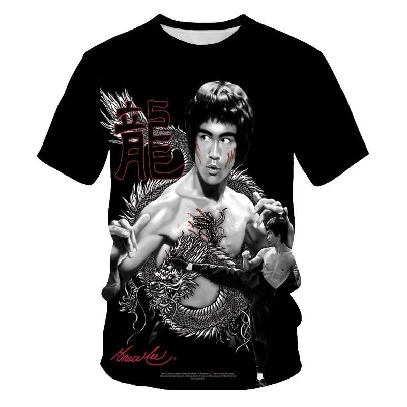 Round Neck 3D Character Pattern Print T-shirts Casual Short Sleeved Men's T-shirts - Soft Medium Stretch Polyester Fabric Summer Relaxed Fit Clothing