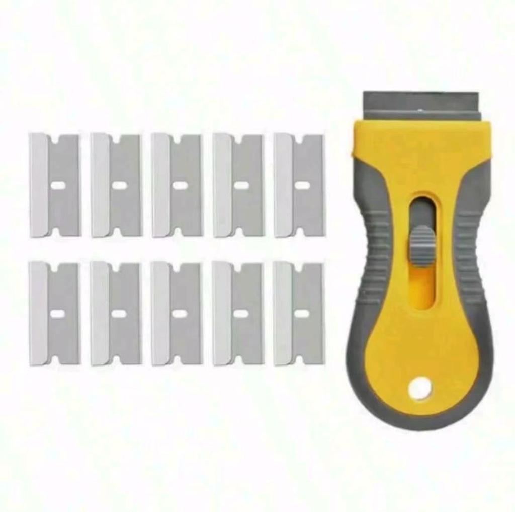 Multi-Function Double-Headed Glue Removal Scraper for Car Film and Kitchen Cleaning