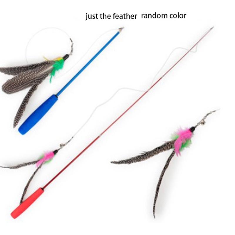 Diy Homemade Cat Wand Replacement Head Pearl Feather Cat Wand Replacement Head Fun Interactive Pet Toy