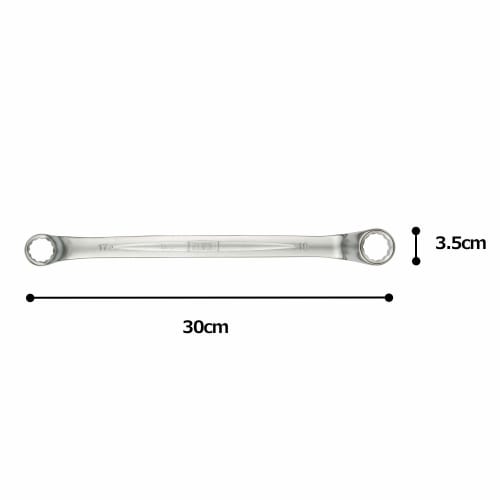 TONE Long Mechanic Box Wrench (75°) M75-1719 Width across flats 17 x 19 mm