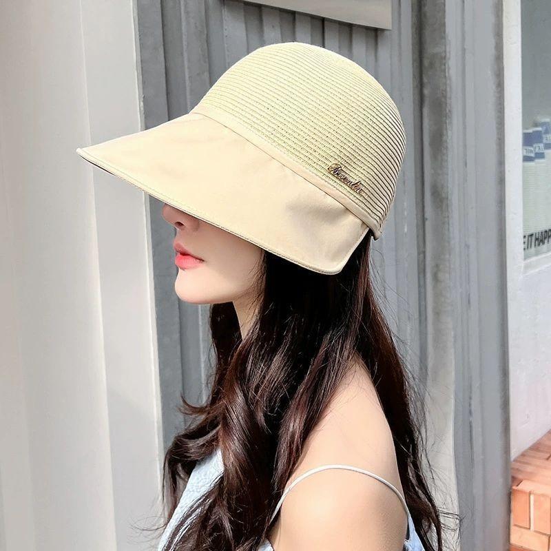 Fashion Solid Color Fisherman Hat for Women Sunmmer Mesh Breathable Wide Brim Sunshade UV Protection Cap Girls Outdoor Hat