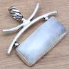 Moonstone Gemstone Handmade Women's Unisex Silver Jewelry Pendant 1.5