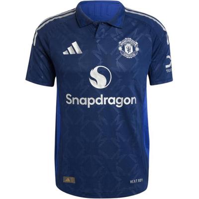 Manchester United 24/25 Auswärts Fashion Logo Kurzarm Fußballtrikot Herren Tops Nachtblau IU1391