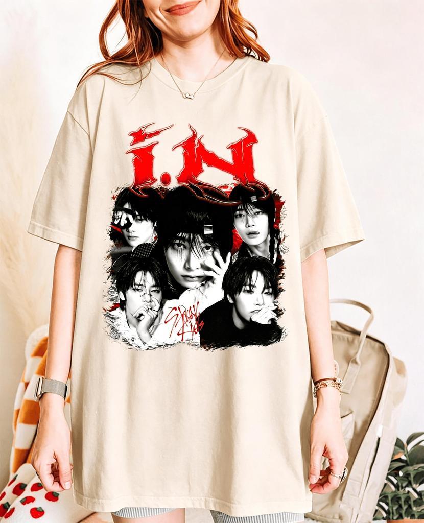 Vintage In Stray Kids Tshirt Gift For Anity Unisex Shirt 2026 Summer Unisex Unisex Cotton Y2k Gothic Clothing Tshirt Street Wear