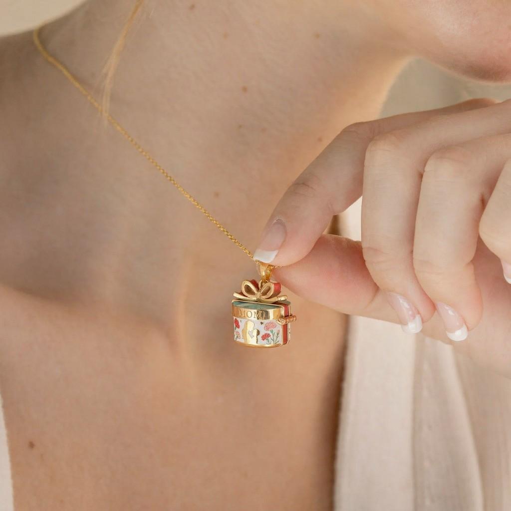 Copper Bow Tie Necklace With Open Box Design And Artistic Finish For Daily Wear