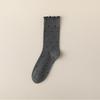 Female Spring and Summer Thin Polla Auricle Lace Sweat Absorbent Boneless Tube Pile Socks