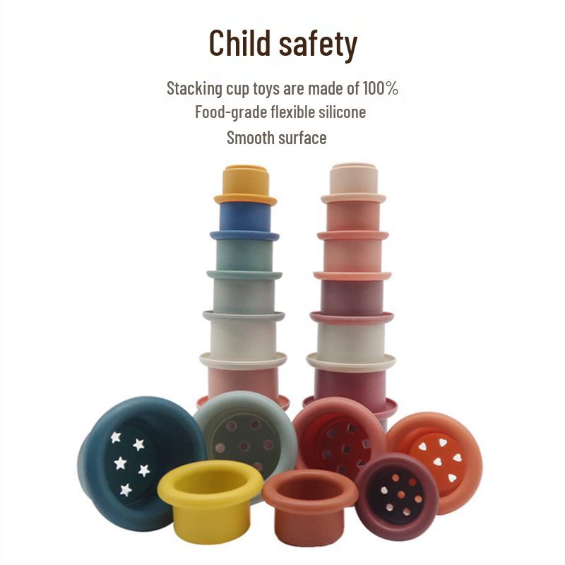 Interactive Silicone Stacking Toy for Children Ages 0-3
